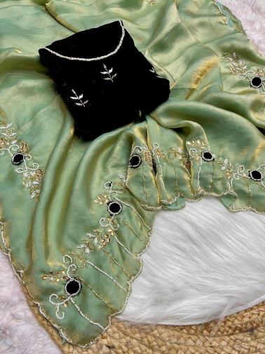 Vinayak 2tone fendi satin saree selling sites